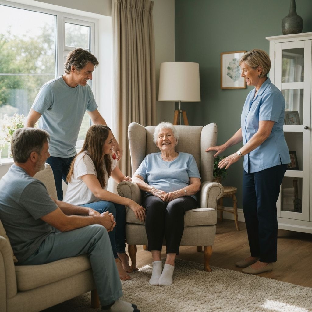 Respite Care - Family receiving support in comfortable home setting